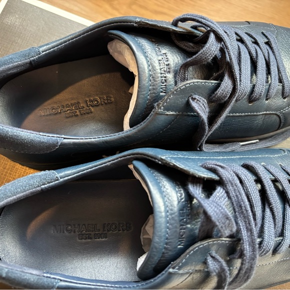 Michael Kors Men's Navy Jake Sneaker Leather/Suede Size 9 - Picture 4 of 7